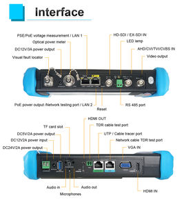 8K IP/CVBS AHD CVI TVI analoger Kamera <span class=keywords><strong>tester</strong></span> 7-Zoll-Bildschirm Alles in einem Multifunktions-SDI HDMI VGA TDR 4K 8MP <span class=keywords><strong>CCTV</strong></span>-<span class=keywords><strong>Tester</strong></span> - Product Image 3