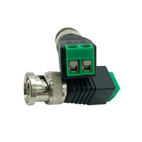 Conector BNC Macho Verde Sin Soldadura, Terminal Positivo Negativo BNC, Conector BNC Macho Hembra para Accesorios de Conectores