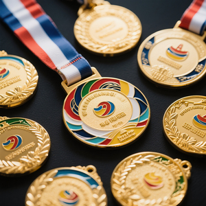 Medallas Deportivas de Oro 3D Personalizadas por el Fabricante, Diseño de Logotipo, Maratón, Atletismo, Gimnasia, Rugby, Surf, Trofeos de Metal - Product Image 1