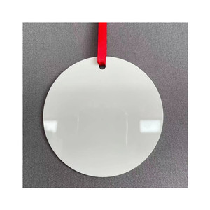Ornement de Sublimation en aluminium rond blanc 3.5 '', bricolage personnalisé, ornement de cercle en métal de Sublimation à deux faces - Product Image 4