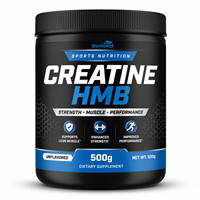 Poudre de créatine HMB pour le renforcement de la marque, avec créatine et HMB, saveurs personnalisées, formats et emballages variés, service tout-en-un, échantillonnage rapide, GMP, NSF
