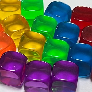 Acrylic 16Mm Trong Suốt Đầy Màu Sắc Pha Lê Khối Khối Trống D6 Dice Cờ Vua Mảnh Với Góc Phải Sàng Cho Câu Đố Hội Đồng Quản Trị Trò Chơi - Product Image 2