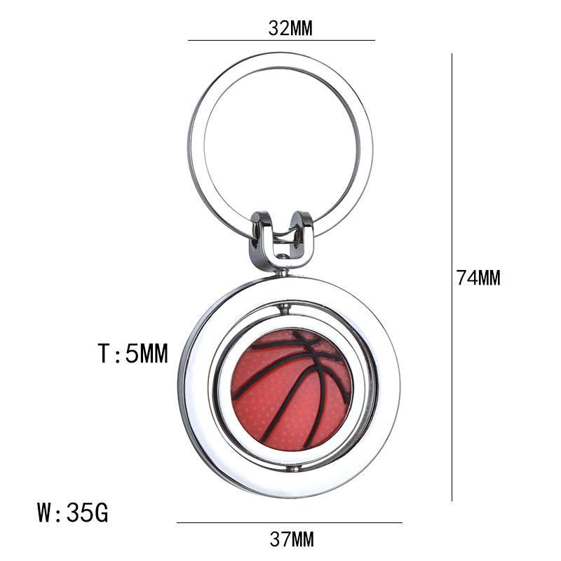 Porte-clés rotatif de basket-ball X-305