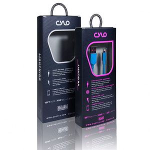 กล่องกระดาษแบบกำหนดเองสำหรับบรรจุภัณฑ์ผลิตภัณฑ์อิเล็กทรอนิกส์ กล่องบรรจุภัณฑ์สายดาต้า USB กล่องบรรจุภัณฑ์สายชาร์จ - Product Image 4