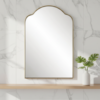 Miroir de sol moderne pour chambre à coucher avec design arqué, en fer, construction durable, couleur personnalisable, ensemble de 4 pièces, usage quotidien