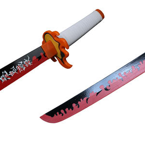 Jouet épée démon tueur <span class=keywords><strong>Katana</strong></span> épée en bois Cosplay arme Zenitsu Muichirou <span class=keywords><strong>Mitsuri</strong></span> 1:1 motifs et styles originaux - Product Image 3