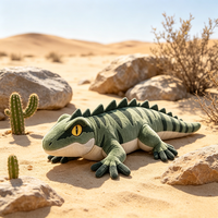 Peluche réaliste en forme de lézard couché, personnalisable, avec poids, jouet en peluche de dessin animé, cadeau fantaisie, conception sur mesure OEM