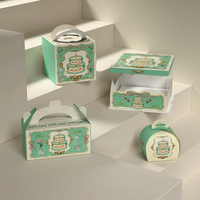 Boîte à pâtisserie en carton de luxe avec logo personnalisé - Réutilisable, recyclable, emballage de gâteau au tiramisu à faire soi-même, portable pour les aliments