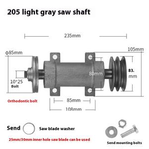Ağaç işleme makineleri aksesuarları testere mili itme masa testere disk testere mili genişletilmiş 6206 sürücü rulman blok kasnak - Product Image 6