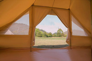 Toile de coton Glamping Safari voyage <span class=keywords><strong>tente</strong></span> Touareg de luxe pour réunion de famille tentes cloche avec trou de poêle - Product Image 5