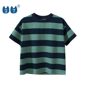 Camiseta de manga corta de algodón de manga corta con cuello redondo para niños - Product Image 4