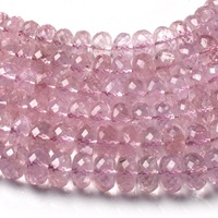 6mm-10mm perles de rondelle à facettes en Morganite naturelle pour la fabrication de collier vente chaude prix abordable pierres précieuses en vrac vente de perles