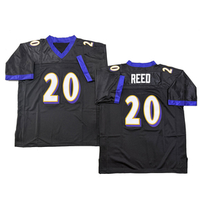 Maglia da rugby da uomo in stile vintage con cuciture, 20 Ed Reed, 52 Ray Lewis, taglie S - 3XL - Product Image 4