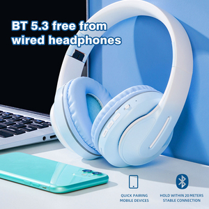 Auriculares Inalámbricos y con Cable D813 con Colores Degradados, Radio FM de 87-108MHz, Soporte para Tarjeta TF, MP3, Plegables, Bluetooth - Product Image 2