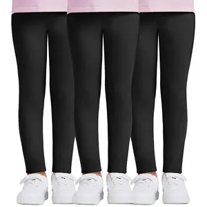 Seamed Kids Sports Legging Custom Logo Soft Fabric Workout Outdoor Leggings For Kids High Waisted Breathable Children Pants