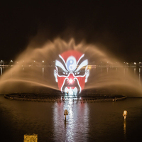 Fuente Musical Inteligente con Sistema de Control, Cascada Artificial Impresionante para Hoteles, Espectáculos de Fuentes Flotantes en Lagos