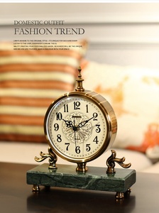 6911A-1 Metal Decorative <strong>Table</strong> <strong>Top</strong> Timing <strong>Clock</strong> Home Decorations Living Room Metal Antique <strong>Clock</strong> - Product Image 3