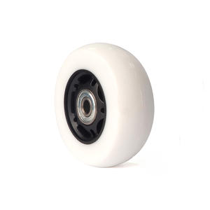 76*28 मिमी सफेद pu पहियों वाले बच्चे <span class=keywords><strong>360</strong></span> घूर्णन इलेक्ट्रिक स्कूटर पागल गाड़ी कार कैस्टर व्हील - Product Image 3