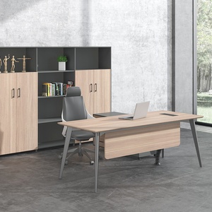 Modern Simple Executive Office Furniture Wooden Computer <b>Desk</b> with Resin <b>Table</b> Top and Modular Drawers for Home Study - Product Image 3