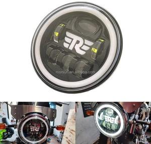 Phare de <span class=keywords><strong>moto</strong></span> 7 Led pour <span class=keywords><strong>Royal</strong></span> <span class=keywords><strong>Enfield</strong></span> Classic 350 Accessoires Hunter 350 Scram 411 Meteor INT650 Continental GT Himalayan - Product Image 2