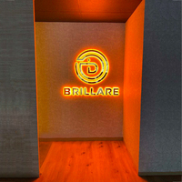 Enseigne lumineuse LED personnalisée en métal avec logo rétroéclairé, lettres en relief 3D, enseigne de magasin, enseigne murale, nom de l'entreprise