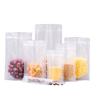 Eco Friendly Food Grade Frosted Transparent Laminated Fish Bait Stand Up Pouch Soft Packaging Clear Bag with Zipper