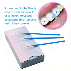 ネイルアプリケータースティック デンタルアプリケーターチップ ワックス接着剤チップとプラスチックハンドル付き ネイルボンディングとミキシングチップ用 - Product Image 3