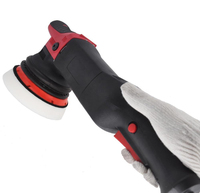 Polisseuse de voiture J0592 900W DA 120V Prise UL | Orbit de 15 mm, plaque de support rouge de 5 pouces avec logo, 6 vitesses, 1700-4800 tr/min, pour le detailing automobile