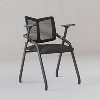 Chaise de réunion empilable pour visiteurs, chaise de bureau, chaise de formation sans roulettes, chaise de réception pour hôtel, chaise de conférence