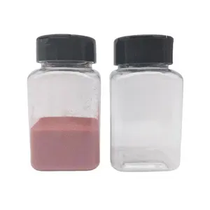 Grosir 3.5Oz Plastik Glitter Bubuk Square Botol Pengocok/Bumbu Plastik Shaker