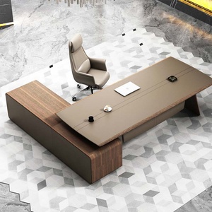 Modern Design Wood Commerical Office Furniture Luxury Director CEO Boss Manager <b>Table</b> Executive Office <b>Desk</b> - Product Image 3