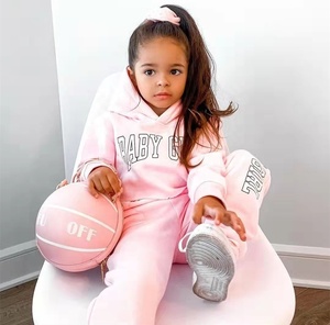 KY – survêtement rose maman et moi enfants, sweat à capuche, jogging, survêtement imprimé femmes, sweat à capuche, soie, écran imprimé, Spandex/coton, vente en gros - Product Image 3