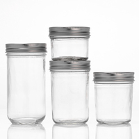 100Ml 200Ml 250Ml 300Ml 350Ml Jam dan Madu Wadah Penyimpanan Toples Kaca dengan Tutup