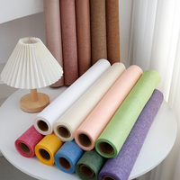 Tissu en lin coréen Bouquet de fleurs papier d'emballage fil de lin maille rouleau fleuriste matériel fournitures cadeau Floral pour l'emballage