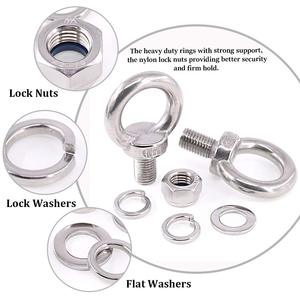 M16 Zware Schroefbout, Machines Schouder Opheffen Ring Oogbout Met 6 Stuks Vergrendelingsmoeren/Sluitringen/Platte Ringen Set - Product Image 5