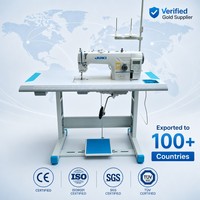 Machine à coudre industrielle à point noué simple avec table - Machine commerciale haute vitesse pour usine de confection et atelier de couture