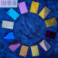 Panneau miroir acrylique PMMA 0,8 mm 4x8, feuille de miroir acrylique flexible argentée, feuille de miroir acrylique autocollante, miroir flexible