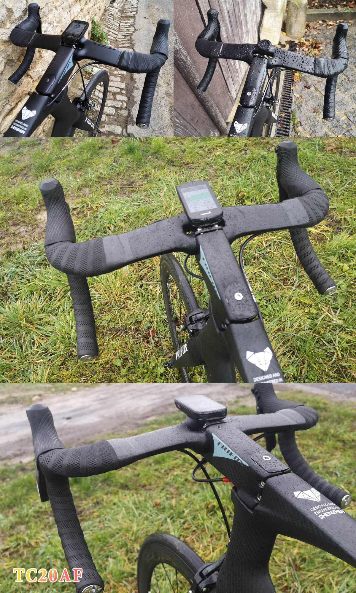 Factory Price 400 420 440 mm AERO Drop Bar Road Bike Carbon Handle Bar 700cFixed Gear Bicycle Handlebar with Stopwatch Bracket Alibaba