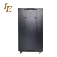 Armoire serveur sur pied 19 pouces 600*600mm 22U pour centre de données, porte en verre avec serrure, noir, en stock, revêtement poudré