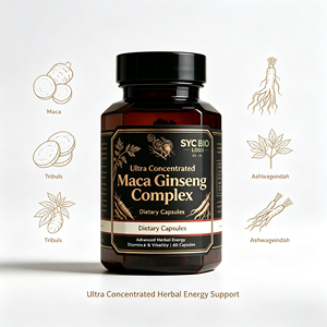 Cápsulas Vegetarianas <span class=keywords><strong>de</strong></span> Maca y Panax Ginseng <span class=keywords><strong>de</strong></span> 10000mg, 60 Cápsulas, Maca Negra, Roja y Amarilla, <span class=keywords><strong>Tribulus</strong></span>, Ashwagandha, Suplemento, Venta al Por Mayor OEM ODM - Product Image 1