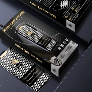 <span class=keywords><strong>New</strong></span> Kim Cương Dễ Thương Bảo Vệ Màn Hình Cho iPhone 16 15 Pro XS Max 14 Pro Max 11 12 13 14 9H Cao Rõ Ràng Tempered Glass Hồ Quang Lớn - Product Image 4