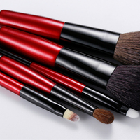 2026 Gaya Baru 5 PCS Set Kuas Makeup Mini Profesional Portabel untuk Perjalanan Bulu Rubah Salju Wajah Concealer Cukur Pensil Alis