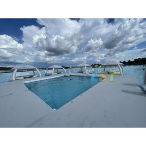 Parc aquatique gonflable Équipement de jeu aquatique Plate-forme aquatique Île Piscine Toboggan Dock flottant pour radeau Ponton <span class=keywords><strong>Bateau</strong></span> - Product Image 3