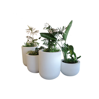Jardinières en fibre de verre KH personnalisées, décoration de plantes d'extérieur, résistance aux UV, grandes jardinières en FRP pour la maison, pots à fleurs en ciment de fibre de verre pour l'intérieur