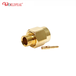 Connettore SMA Maschio Diritto per Cavo Semirigido RG402, Terminazione di Precisione Placcata in <span class=keywords><strong>Oro</strong></span> per Alimentazione da Laboratorio - Product Image 1