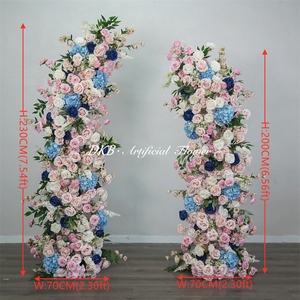 DKB Hot Selling Wedding Arch Backdrop with High Simulation Silk <b>Flowers</b> Customizable Size Color Durable for Wedding Decorations - Product Image 2