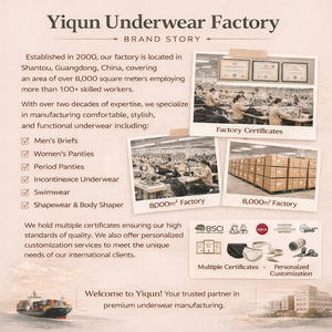 Boxer da Uomo YiQun di Stile Popolare, Logo Personalizzato, Calzoncillos De Hombre, Comodi Slip in Cotone per Uomo - Product Image 4