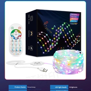Smart Flexible RGB IP65 LED RGB DIY Decoration <b>Light</b> <b>String</b> 5V USB Outdoor with App/Remote Control for Christmas Holiday - Product Image 1