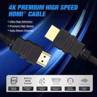 Câble HDMI 2.0 4K 60Hz 1,5m plaqué or coaxial mâle-mâle haute vitesse pour home cinéma, DVD, HDTV, projecteur