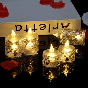 <b>Wholesale</b> 24Pcs Flameless LED Light <b>Candles</b> Crystal <b>Candle</b> Transparent Electronic Night Lamp for Wedding Valentine's Day Party - Product Image 4